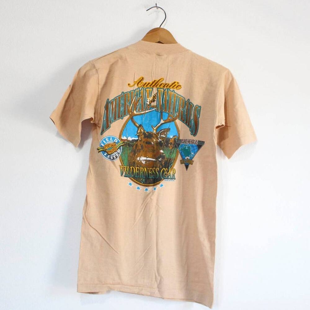 Vintage Deer Stag Wilderness T Shirt Small